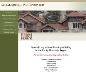 metalsourceincorporated.com: Manufacturers Representative
Specializing in steel roofing and siding in the rocky mountain region.