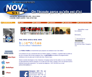 novfm.org: Radio nov fm - novfm - vendee challans - ACCUEIL NOV FM
Nov fm 93.1 - radio du secteur nord ouest vendée, radio en ligne,forum, petites annonces,les emissions, webradio.
le site officiel de NOVFM 93.1 vendée france