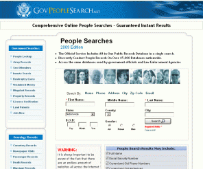 govpeoplesearch.net: GovPeopleSearch.net - Comprehensive Online People Searches
