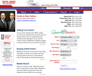 holmesteamsold.com: Dustin & Stan Holmes | Crye-Leike | Real Estate | Homes |
Find homes for sale and real estate information with Dustin & Stan Holmes, Crye-Leike.