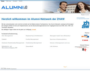 alumni-zhw.ch: Alumni ZHAW
Webseite der Alumni ZHAW