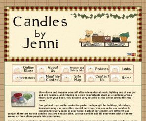 candlesbyjenni.com: gel candles, candles, forever candles, gift candle
gel candles, candles, forever candles, seascape candles, votive candles, tea lights, tea light candles