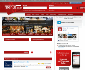 menus.co.nz: Menus.co.nz - Restaurants, Cafes & Bars
New Zealand restaurants and cafe guide. Search by area, cuisine and style.
