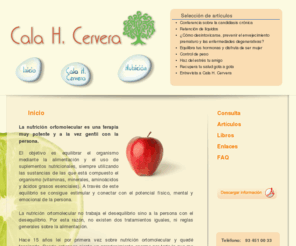 calacervera.com: Cala Cervera - Inicio
Cala H. Cervera - Nutrición Ortomolecular