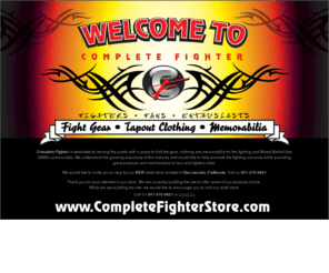 completefighterstore.com: Welcome to CompleteFighterStore.com
