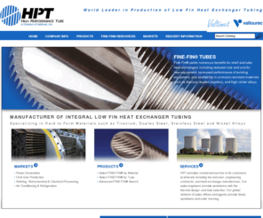 highperformancetube.info: Low Fin Heat Exchanger Tubing: High Performance Tube: Martinsville, NJ
Fine-Fin?yields numerous benefits for shell and tube heat exchangers including reduced size and cost for new equipment, increased performance of existing equipment, and availability in corrosion resistant materials such as titanium, duplex stainless, and high nickel alloys.