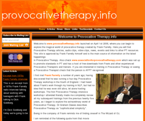 provocativetherapyonline.com: Welcome to Provocative Therapy.info
