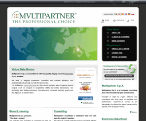 vdronline.com: Virtual Data Room: Multipartner S.p.A. leader of secure Virtual Data Room
Virtual Data Room. Multipartner, a highly secure Virtual Data Room or deal room increases the effectiveness and efficiency of due diligence for any transaction. Secure room, online 24 hours with remote access.