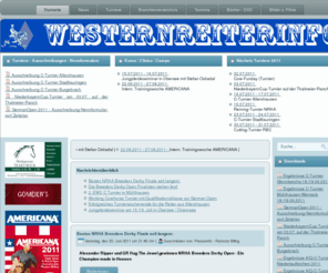 westernreiter.org: Westernreiterinfo | Westernreiterinfoportal - NCHA - RBC - NRHA - DQHA - PHCG - NVRHA -
Westernreiterinfo - Westernreitturniere - Westernreitveranstaltungen - FrankenCup - OberbayernCup