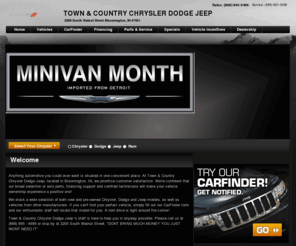 shoptconline.com: Town & Country Chrysler Dodge Jeep | New Chrysler, Dodge, Jeep, Ram dealership in Bloomington, IN 47401
Bloomington, IN New, Town & Country Chrysler Dodge Jeep sells and services Chrysler, Dodge, Jeep, Ram vehicles in the greater Bloomington