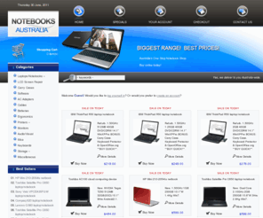 laptop.com.au: Laptop.com.au - Cheap laptops notebooks netbooks for sale - New & used laptop - Buy online - Quality notebook computers
 Notebooks? Laptops? Netbooks? Biggest range! Best prices! We deliver to you Australia-wide. Cheap laptop/notebook LCD Screen Replacements also available, includes free courier pickup & return.