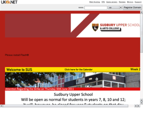 sus.org.uk: Sudbury Upper School
UK2NET UK2.NET UK'S FREE DOMAIN NAMES