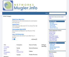 mugler.info: Article Directory | Submit Articles | Free Content | Author Submission
Submit articles to the Article Dashboard directory, search and find free website and ezine content.