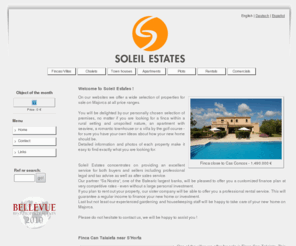 soleil-mallorca.com: Fincas Mallorca, Immobilien auf Mallorca, Finca Mallorca, Mallorca Chalet, Appartements Mallorca, Mallorca Grundstück
Immobilien auf Mallorca, Fincas Mallorca, Villas Mallorca, Mallorca Chalets, Appartements Mallorca, Mallorca Grundstücke, Mallorca Stadthäuser