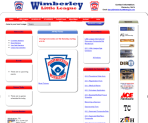 wimberleylittleleague.com: Wimberley Little League - Wimberley, Tx
Wimberley Little League site with schedules, scores, articles, rosters, etc.