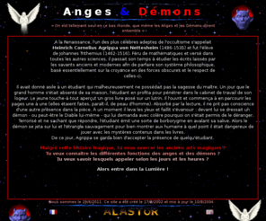 anges-demons.net: Dmon Dmons Agrippa
Tu veux connatre les diffrentes fonctions des Anges et des Dmons. Tu veux savoir lesquels appeler selon les heures et les jours. Alors entre dans la Lumire