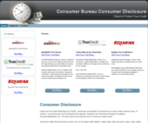 creditreportinspect.com: Consumer Disclosure, National Consumer Credit Bureaus, Credit Check
TransUnion.com, TransUnion Triple Scores, TransUnion Credit Health