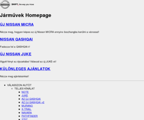 nissan.hu: Nissan Magyarország: Szolgáltatások és finanszírozás
Fedezze a Nissan autógyártó modelljeit, haszongépjárműveit és szolgáltatásait!