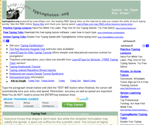 typingtutor.org: Typing Tutor - FREE online typing tutorial
Typing Tutor - Take the FREE Online Typing test and learn to type online with this FREE typing tutorial.