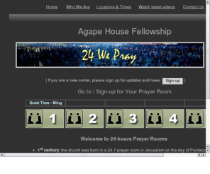 24wepray.org: 24 We Pray
24 Hour Prayer Room for World Wide Prayer Network