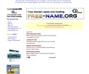 free-name.org: Free .COM .NET or .ORG domain name and cPanelX Hosting
Free .COM .NET or .ORG domain name and cPanelX Hosting.