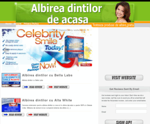 albireadintilor.org: Albirea Dintilor | Albire Dinti
Albirea Dintilor n-a fost niciodata mai simpla.Testeaza gratis noile siteme pentru albirea dintilor : IdolWhite,AltaWhite si ExtremeWhite