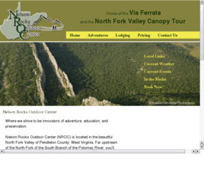 nelsonrockspreserve.net: Nelson Rocks Outdoor Center - Canopy Tours, Via Ferrata Climbs, Cabins - West VA
Canopy Tours - Nelson Rock Outdoor Center, is an outdoor recreation area located in the scenic North Fork Valley of Pendleton County, West Virginia