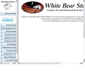 burninglife.com: White Bear Studios Website
White Bear Studio Artworks creators of fine Stained Glass and Jewelry 