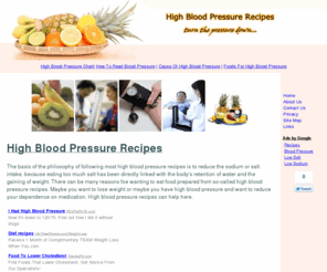 highbloodpressurerecipes.com: High Blood Pressure Recipes
If you have found out that you have high blood pressure, you are probably wondering if there are any high blood pressure recipes to help reduce your high blood pressure...