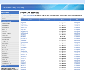 premiumdomeny.cz: Premium domény na prodej
Premium domény na prodej
