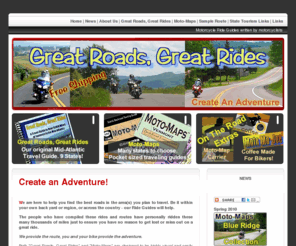 greatroadsgreatrides.com: Great Roads, Great Rides: Maps for Motorcycle Touring & Adventure
Local motorcycle ride guides and route maps created by motorcyclists for motorcycle touring and adventure across America. Enjoy self-guided trips with turn-by-turn directions.