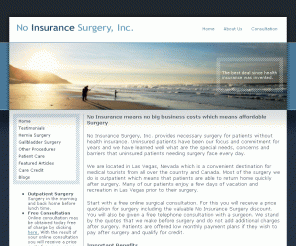 noinsurancesurgery.com: No Insurance Surgery, Inc.
site description here