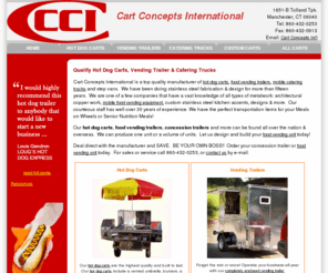 cartconcept.com: Hot Dog Carts Food Vending Trailers Mobile Catering Trucks
Hot Dog Carts, Food Vending Trailers, Mobile Catering Trucks. Top Quality Vending Carts by Cart Concepts International.