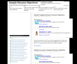 sample-resume-objectives.com: Sample Resume Objectives
Great sample resume objectives to get you started writing your resume.
