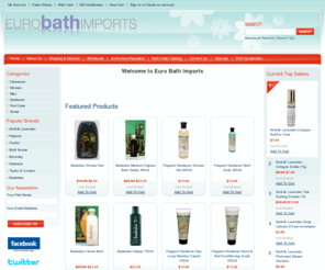 eurobathimports.com: Euro Bath Imports sells Norfolk Lavender, Taylor of London, Kappus, Herbacin, Badedas, Bath House and more beauty products
Euro Bath Imports sells Norfolk Lavender, Taylor of London, Kappus, Herbacin, Badedas, Bath House and more beauty products