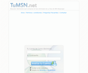 tumsn.net: Analizador de contactos | Descubre quién te ha borrado del MSN!