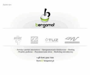 bergamot.pl: Agencja Kreatywna Bergamot
Serwisy i portale internetowe, oprogramowanie dedykowane, hosting, projekty graficzne, pozycjonowanie stron, marketing interaktywny