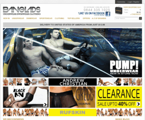 banglads.com: Men's Underwear & Mens Swimwear | Men's Designer Underwear | Designer Men's Underwear from Banglads
Buy men's designer underwear at Banglads. We stock a huge selection of designer men's underwear from leading brands including Calvin Klein, Diesel, Andrew Christian, N2N Bodywear and Rufskin. Visit Banglads today for your designer underwear