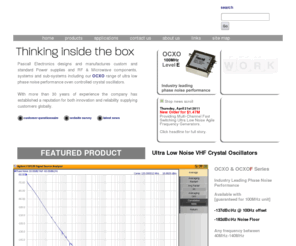 pascall.co.uk: Pascall 'Thinking inside the box' - Suppliers of Power Supplies, RF & Microwave Components and Systems
Pascalls specialist RF & Microwave division specialise in components for radar, EW receivers, navigation & location equipment, communication and marine safety systems.