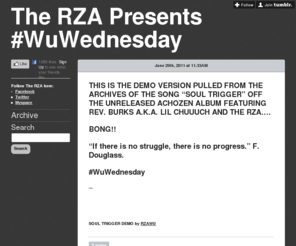 wuwednesday.com: The RZA Presents #WuWednesday
Follow The RZA here: Facebook Twitter Myspace