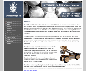 crusadedesign.co.uk: CCTV and drain pipe inspection cameras from Crusade Designs Limited, based in Wales, UK
Crusade Designs are specialist in drain pipe inspection and other pipe inspection cameras and related products such as cameras, reels and crawlers.  Based in Wales, UK, Crusade Designs are leaders in the drain pipe inspection market.