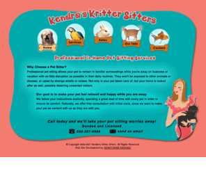 kendraskrittersitters.com: Kendra's Kritter Sitters
Professional Pet Sitting Services