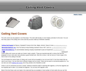 ceilingventcovers.net: Ceiling Vent Covers
Finally stop unwanted air from coming in the house by purchasing some ceiling vent covers today.