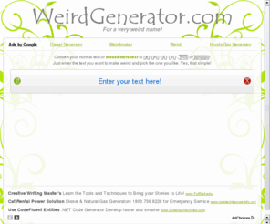 weirdgenerator.com: Weird Generator - The New weirdmaker!296 weirdgenerator.com: Weird Generator - The New weirdmaker!296