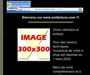 worlds4you.com: Bienvenu sur www.wolds4you.com !!!
Enter a brief description of your site here