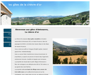 gites-antonaves.com: gites antonaves la chèvre d'or
location de gites dans les Alpes, à proximité de sisteron sur la Commune de Antonaves, département des Alpes de Hautes Provence, deux Grands Gîtes à louer