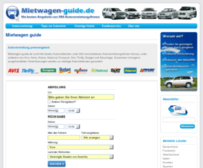 mietwagen-guide.de: Günstig Mietwagen Billige Autovermietung (Ab €8)
Vergleichen Sie Preise für Mietwagen in über 17 000 Reisezielen in über 130 Ländern.