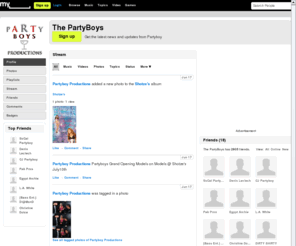 teampartyboys.com: Partyboy Productions (The PartyBoys) on Myspace
Partyboy Productions (The PartyBoys)'s profile on Myspace, the leading social entertainment destination powered by the passion of our fans.