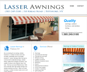 bestawningsofny.com: Lasser Awnings Pittsford, NY | Window tinting, outdoor furniture & window treatment store, replacement windows & doors
Lasser Awnings Pittsford, NY | Window tinting, outdoor furniture & window treatment store, replacement windows & doors