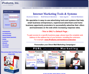 ipodiums.net: iPodiums Inc. - iPodiums Systems
iPodiums Web Page Systems